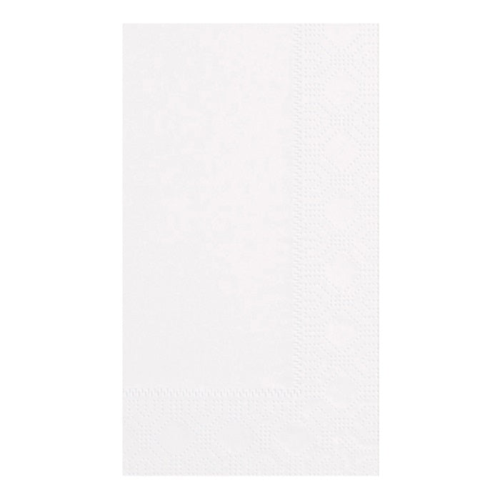 Embossed White Dinner Napkins 15" x 17" 1/8 Fold 3,000 ct