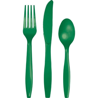 Emerald Green Assorted Plastic Cutlery 288 ct