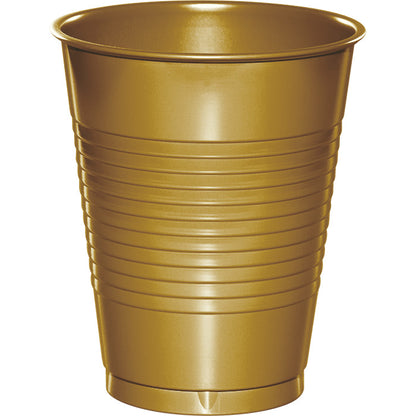 Glittering Gold 16 oz Plastic Cups 240 ct