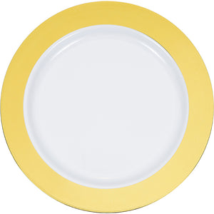 Gold Rim Plastic Dessert Plates 120 ct