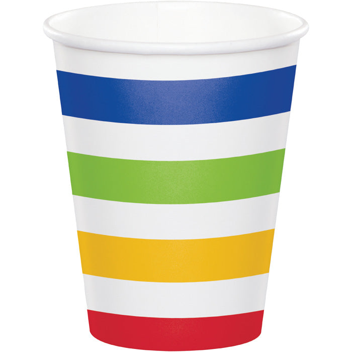 Multicolor Polka Dots and Stripes Paper Cups 96 ct