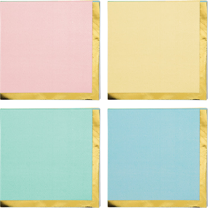 Pastel Celebrations Assorted Beverage Napkins 192 ct