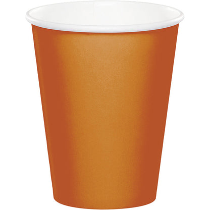 Pumpkin Spice Orange 9 oz Hot & Cold Cups 240 ct