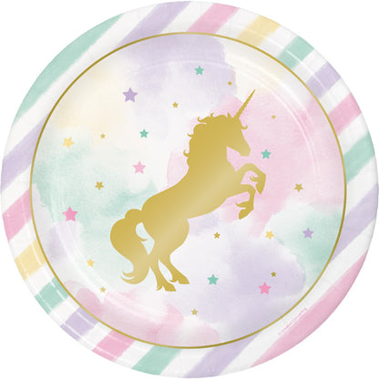 Sparkle Unicorn Dinner Plates 96 ct