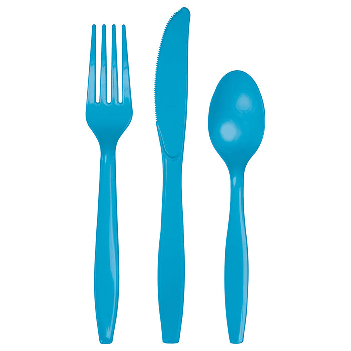 Turquoise Assorted Plastic Cutlery 288 ct