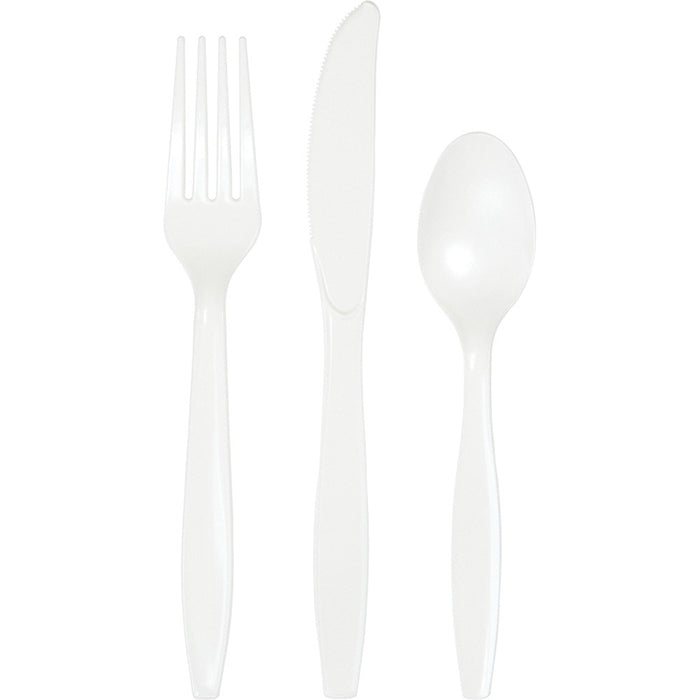Value Friendly White Assorted Plastic Cutlery 216 ct