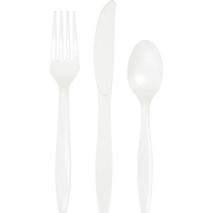 Value Friendly White Assorted Plastic Cutlery 216 ct