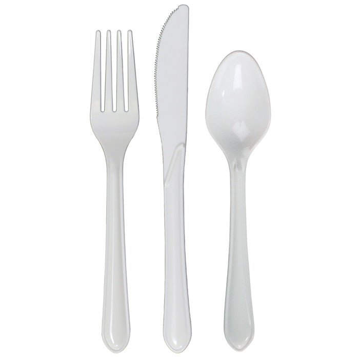 White Assorted Cutlery 300 ct