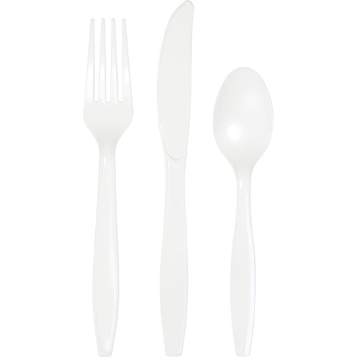 White Assorted Plastic Cutlery 288 ct