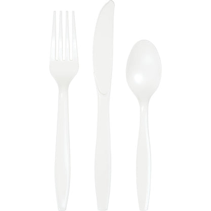 White Assorted Plastic Cutlery 288 ct